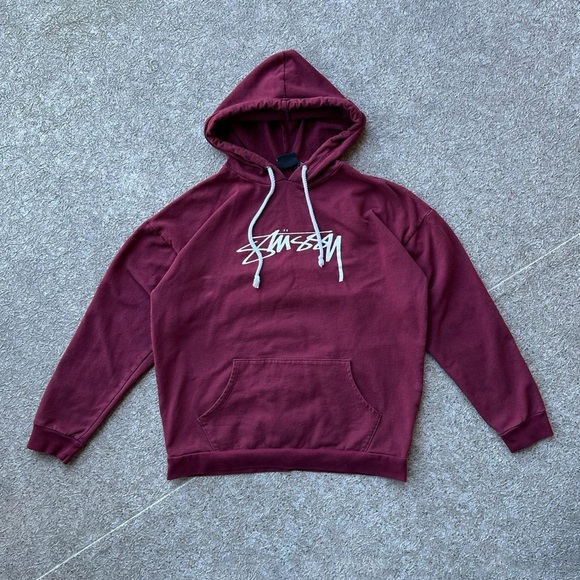 Lightweight Made In USA Stussy Hoodie - Picture 1 of 5